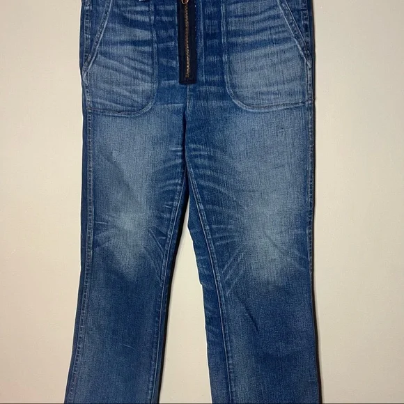 MADEWELL RIVET & THREAD EXTRA HIGH KICK OUT JEANS EXPOSED HEM EDITION SIZE 28 - Picture 7 of 8